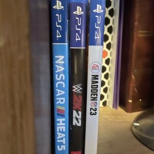 PS4 Game Bundle: NASCAR Heat 5, WWE 2K22, Madden NFL 23
